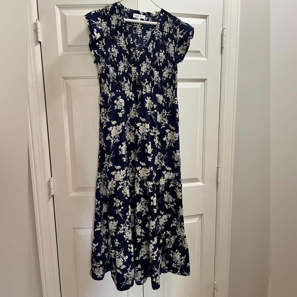 THML blue floral maxi dress